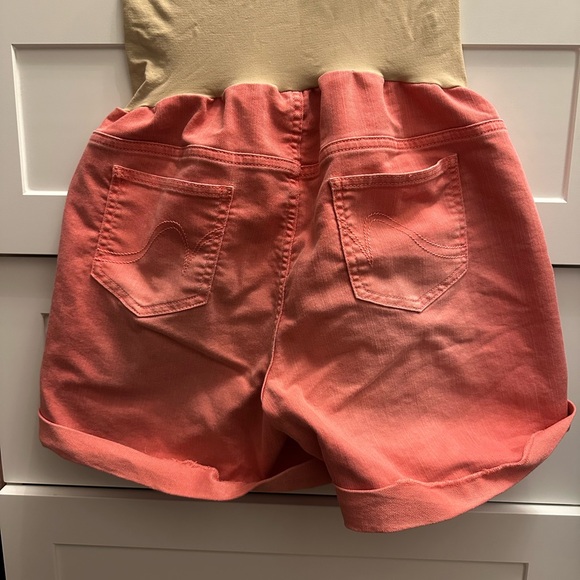 Indigo Blue High Waist Peach Shorts - Picture 3 of 4